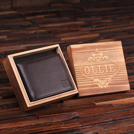 Unique Personalized Billfold in a Box Customized Wallets Gifts for Men by Groovy Guy