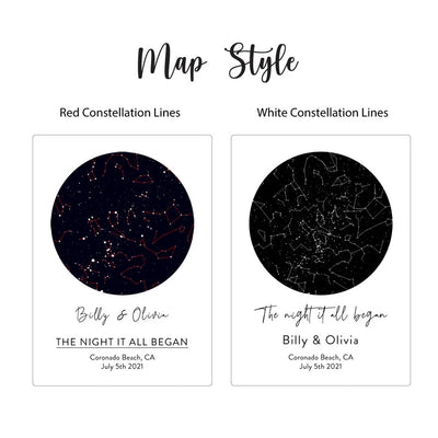 Romantic Night Sky Map