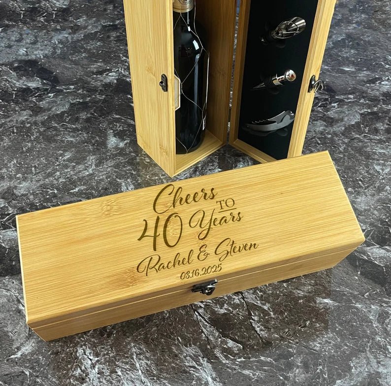 Unique Personalized Cheers Anniversary Wine Gift Customized Anniversary Gifts for Men by Groovy Guy