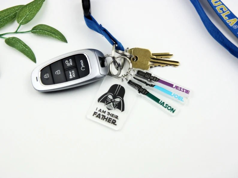 Unique Personalized I'm Their Father Keyring - Star Wars Customized Keychains Gifts for Men by Groovy Guy