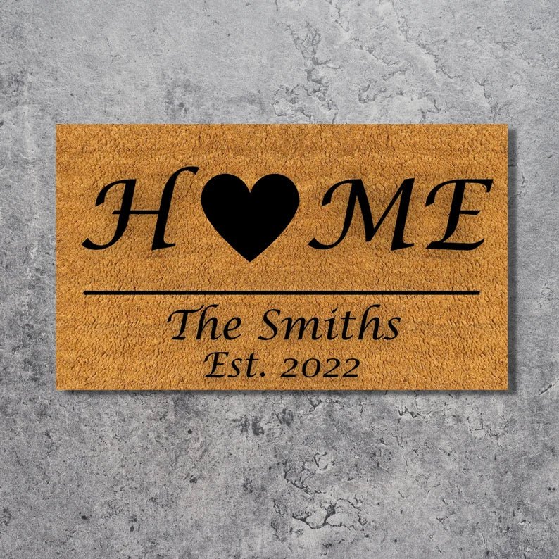 Unique Personalized Our Home Door Mat Customized housewarming gift Gifts for Men by Groovy Guy