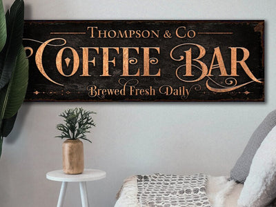 Personalized Coffee Lover Bar Sign