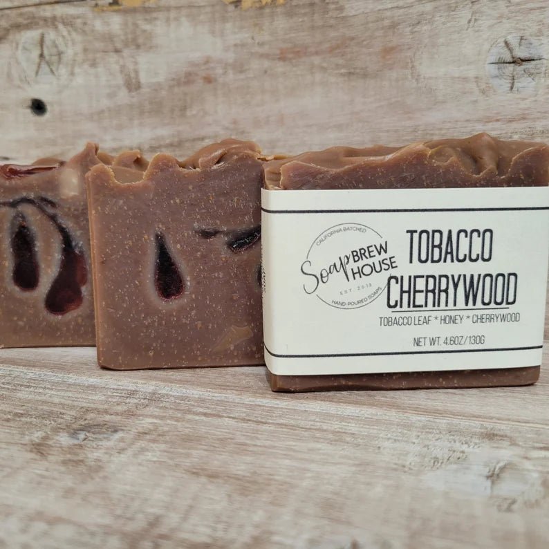 Unique Personalized Tobacco & Cherrywood Soap Customized Bar Soap Gifts for Men by Groovy Guy