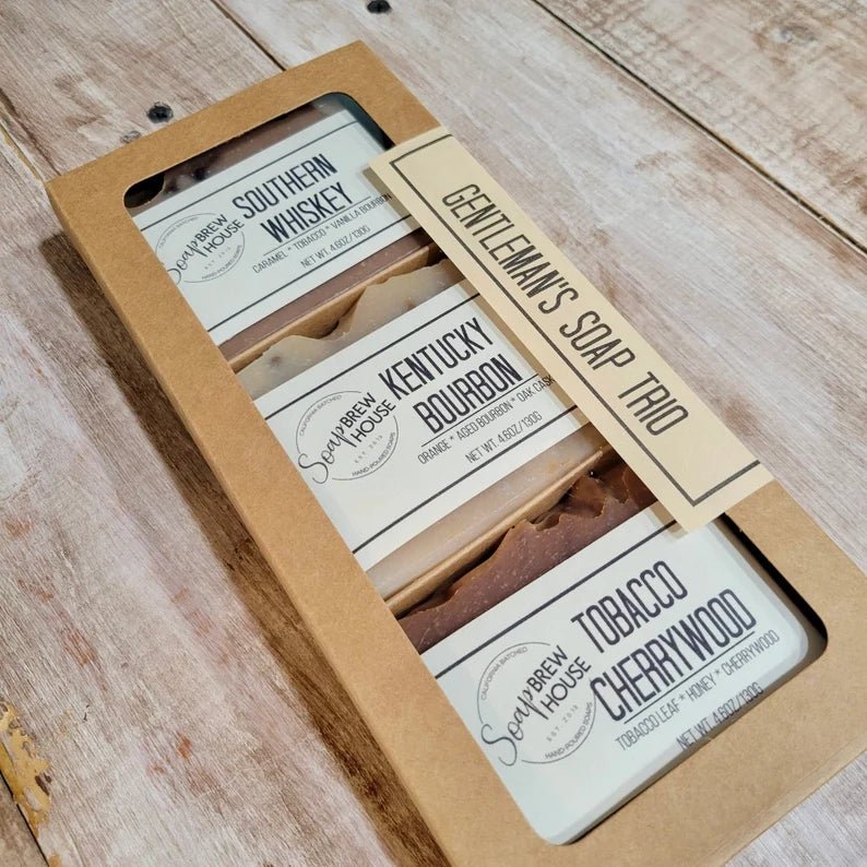 Unique Personalized Gentleman's Soap Trio Customized Soap Gifts for Men by Groovy Guy