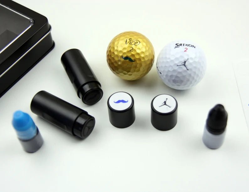 Unique Personalized Fairway Fun Ball Stamp Set Customized Golf Ball Stamp Gifts for Men by Groovy Guy