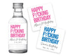 Happy Birthday Mini Liquor Bottle Labels