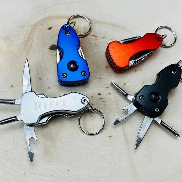 Unique Personalized Keyring Multi Took Customized Knife Gifts for Men by Groovy Guy