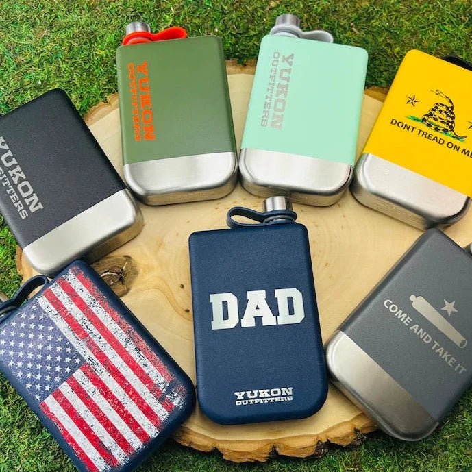 Unique Personalized Personalized High Line Flasks Customized Flasks Gifts for Men by Groovy Guy