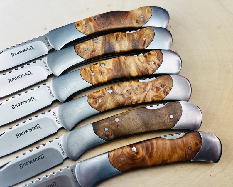 Unique Personalized Custom Groomsmen Folding Knife Customized Knife Gifts for Men by Groovy Guy