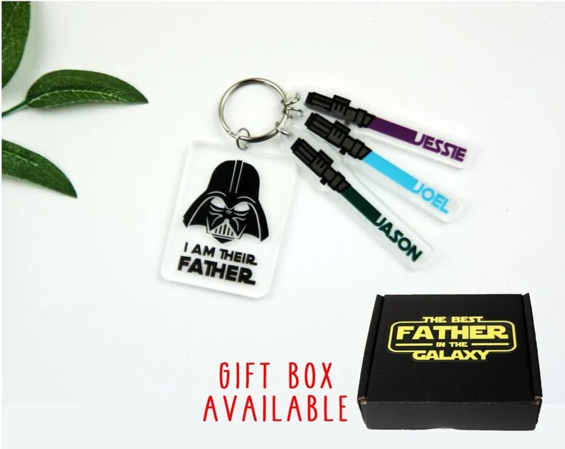 Unique Personalized I'm Their Father Keyring - Star Wars Customized Keychains Gifts for Men by Groovy Guy