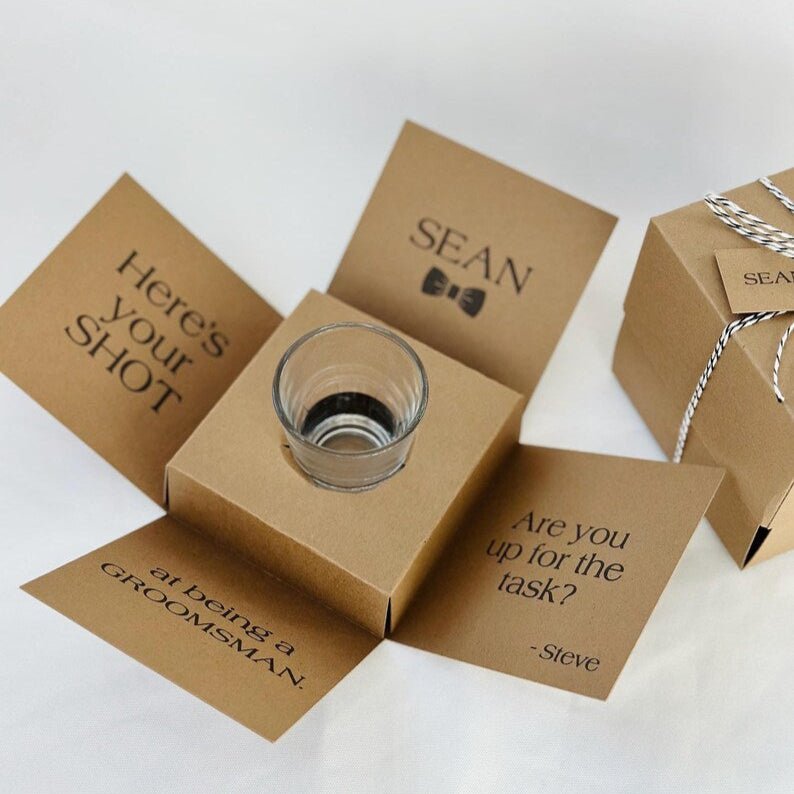 Unique Personalized Groomsmen Proposal Box Customized Groomsmen Proposal Gifts for Men by Groovy Guy