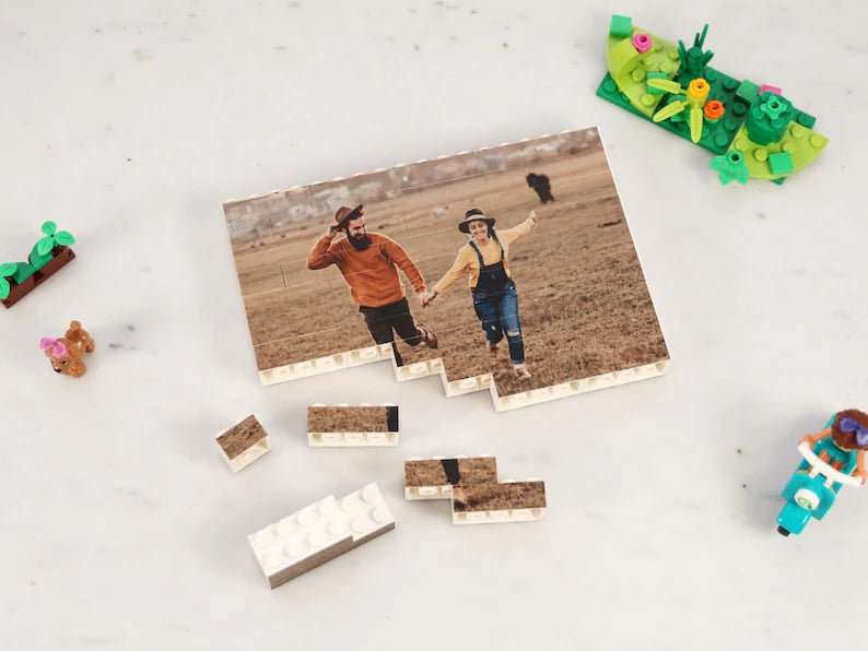 Unique Personalized Mini - Figure Brick Photo Puzzle Customized Gifts for Men by Groovy Guy