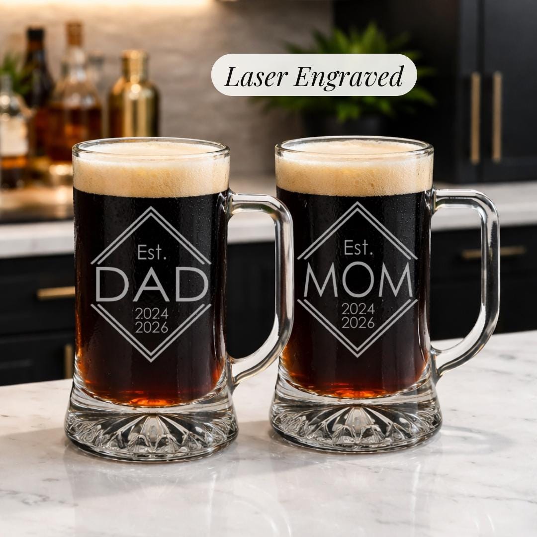 Est. Dad whiskey glass lifestyle shot