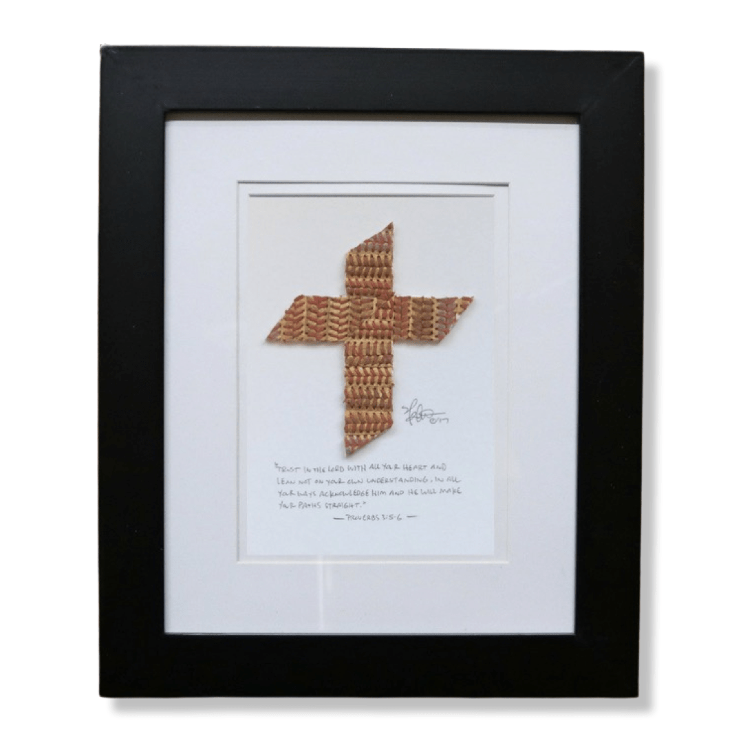 Unique Personalized Authentic Baseball Cross Art Customized Original Artwork Gifts for Men by Groovy Guy