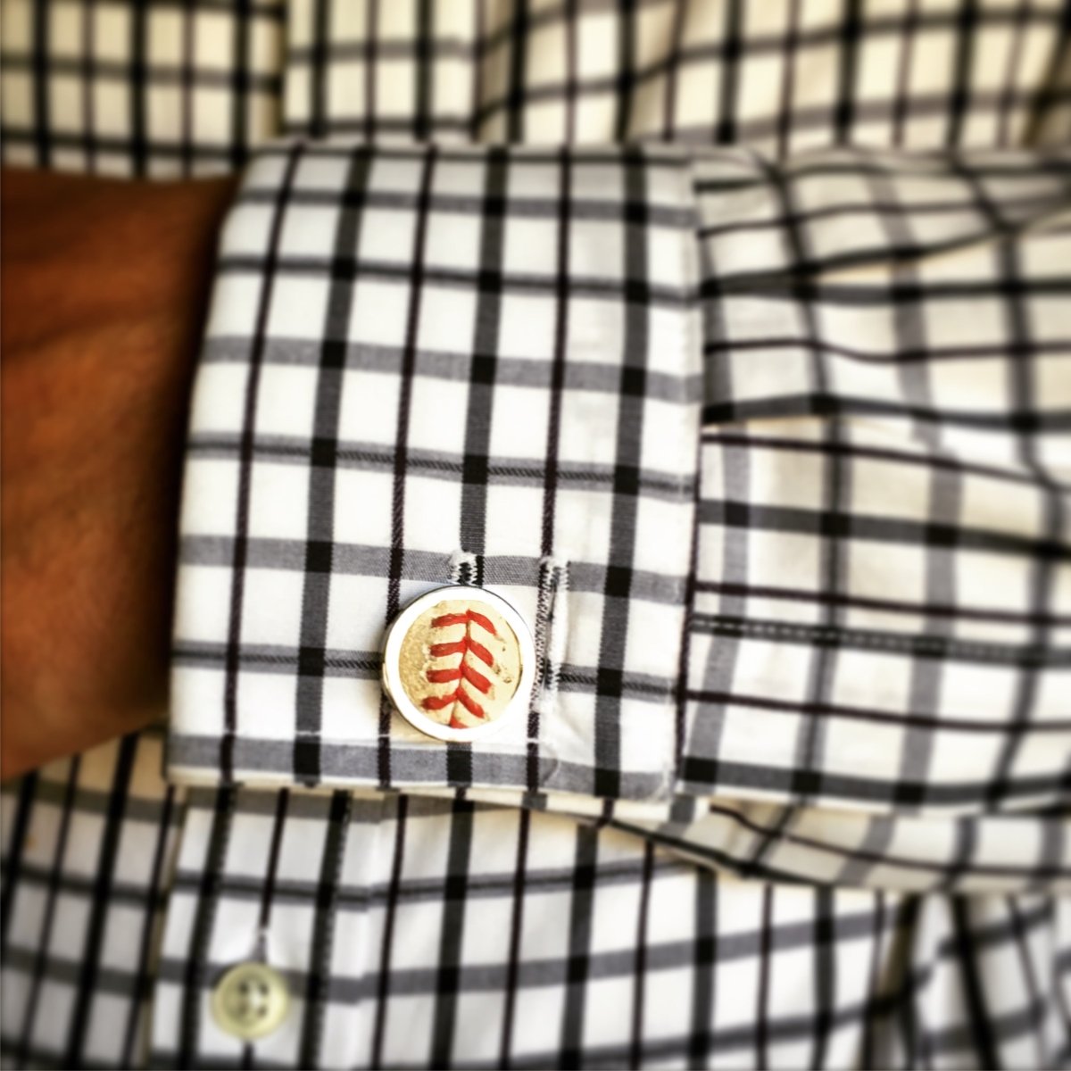 Unique Personalized Baseball Cufflinks Customized Cufflinks Gifts for Men by Groovy Guy