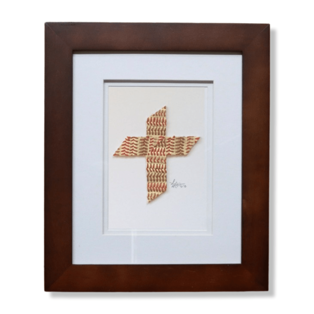 Unique Personalized Authentic Baseball Cross Art Customized Original Artwork Gifts for Men by Groovy Guy