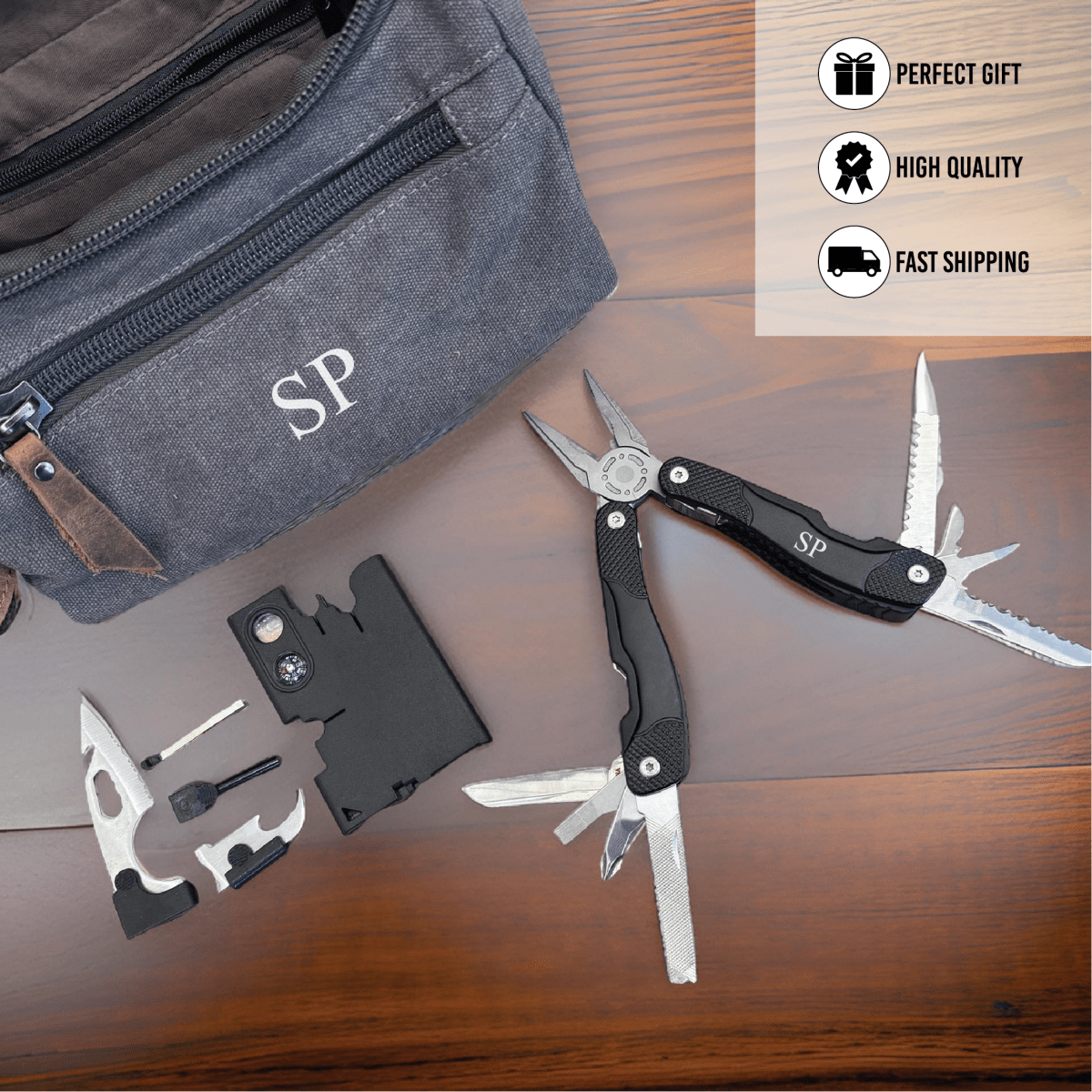 Unique Personalized JourneyMate Essentials Kit Customized Gift Sets Gifts for Men by Groovy Guy