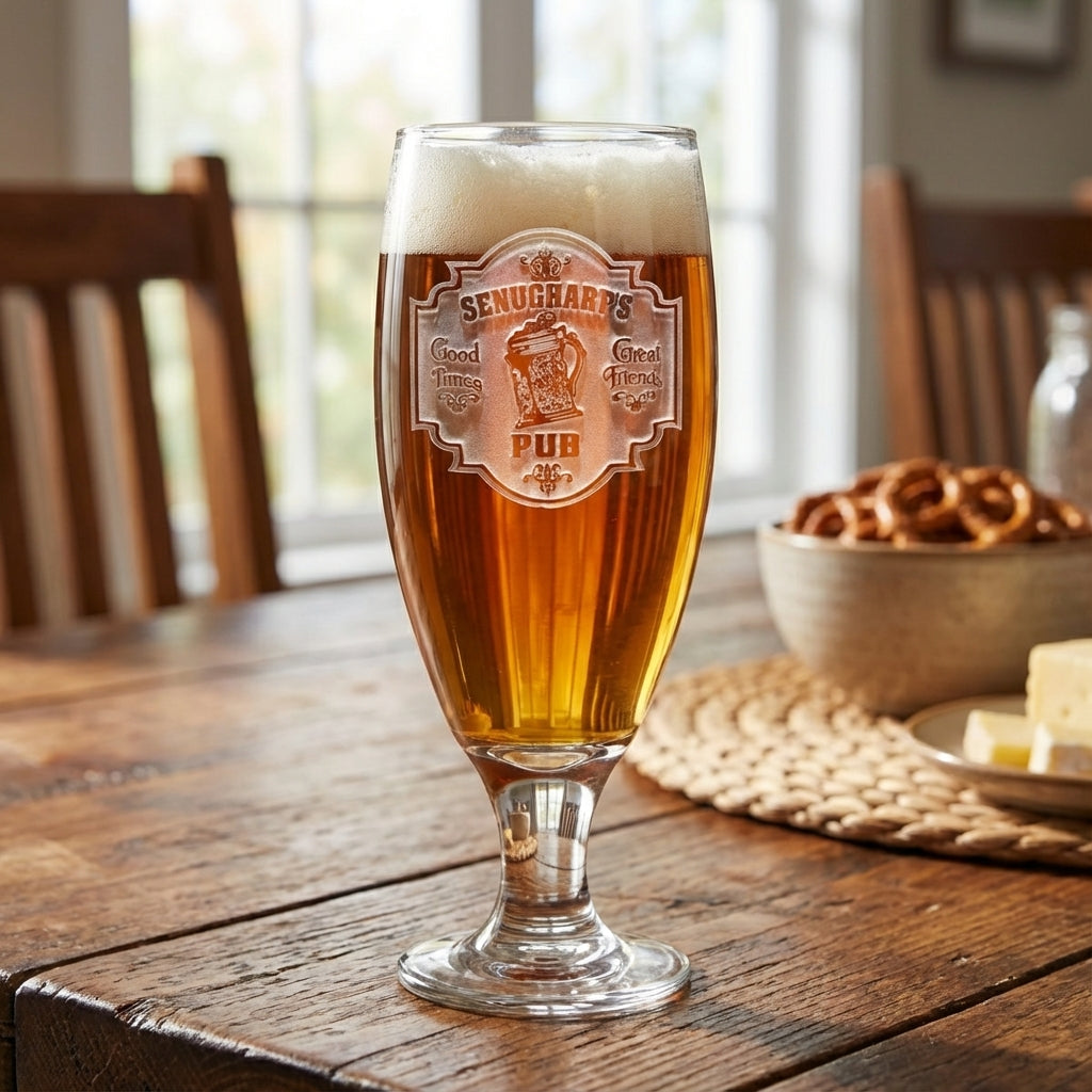 Personalized Pub Goblet | 16 oz Goblet Beer Glass
