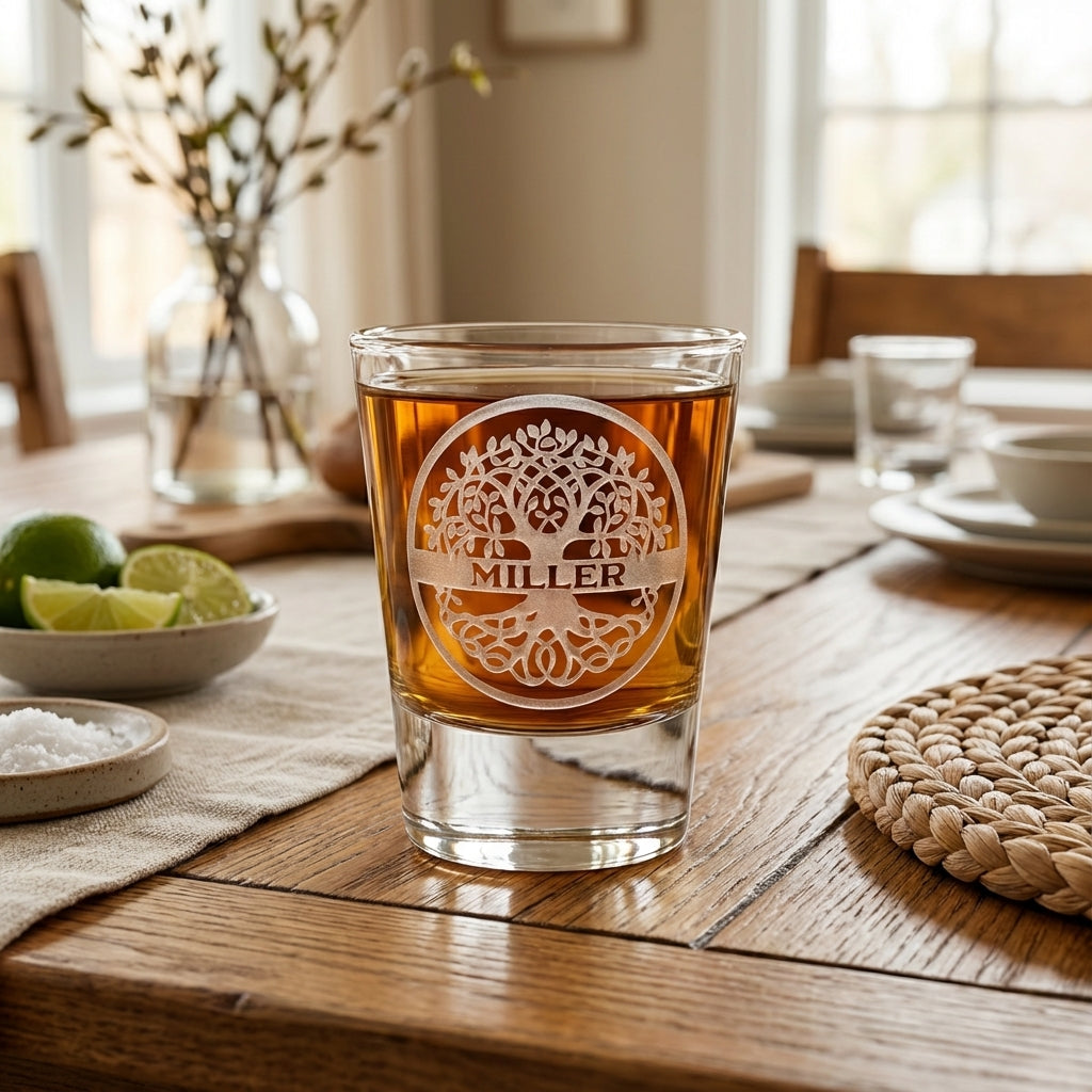 Personalized Family Tree Shot Glass