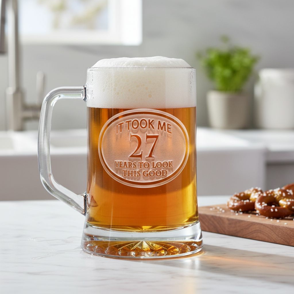 Engraved Birthday Beer Mug