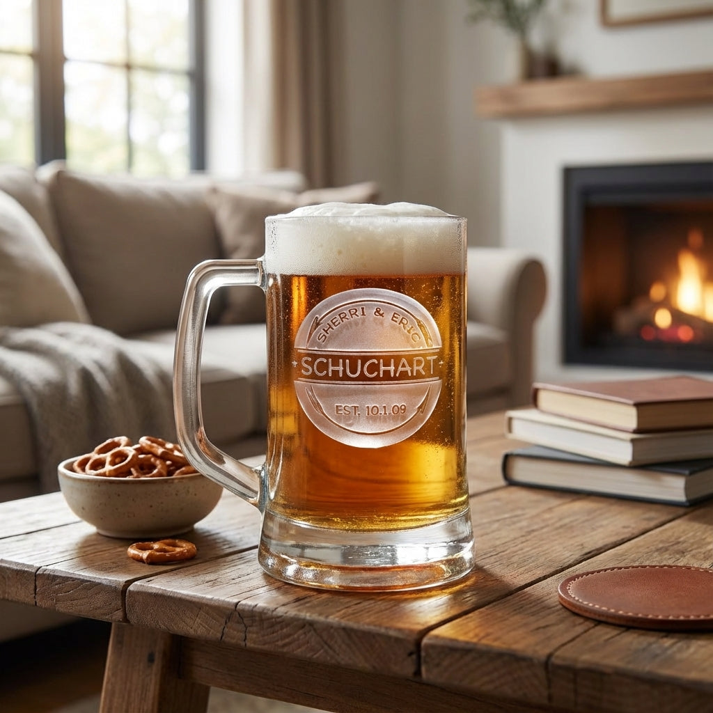 Rustic Arrows Personalized Beer Mug