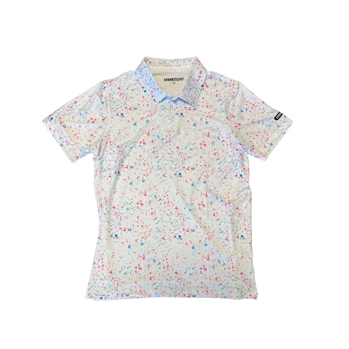 Unique Personalized Paint Splatter Polo White Customized Gifts for Men by Groovy Guy