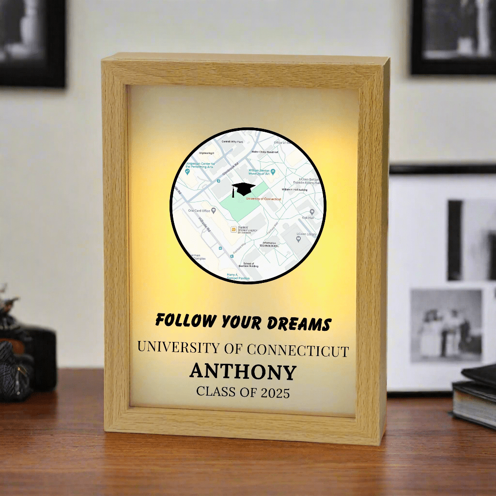 Unique Personalized Follow Your Dreams Graduation Frame Customized Graduation Gifts for Men by Groovy Guy