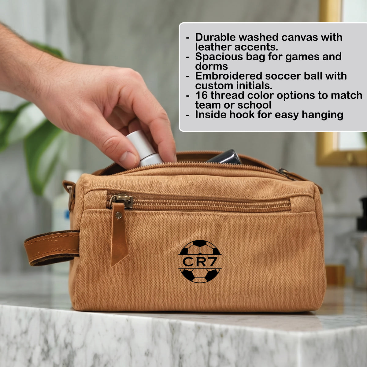 Match Day Personalized Soccer Toiletry Bag