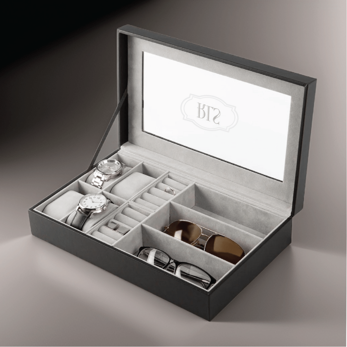 Personalized Men's Jewelry Box - Custom Watch & Cufflink Organizer for ...