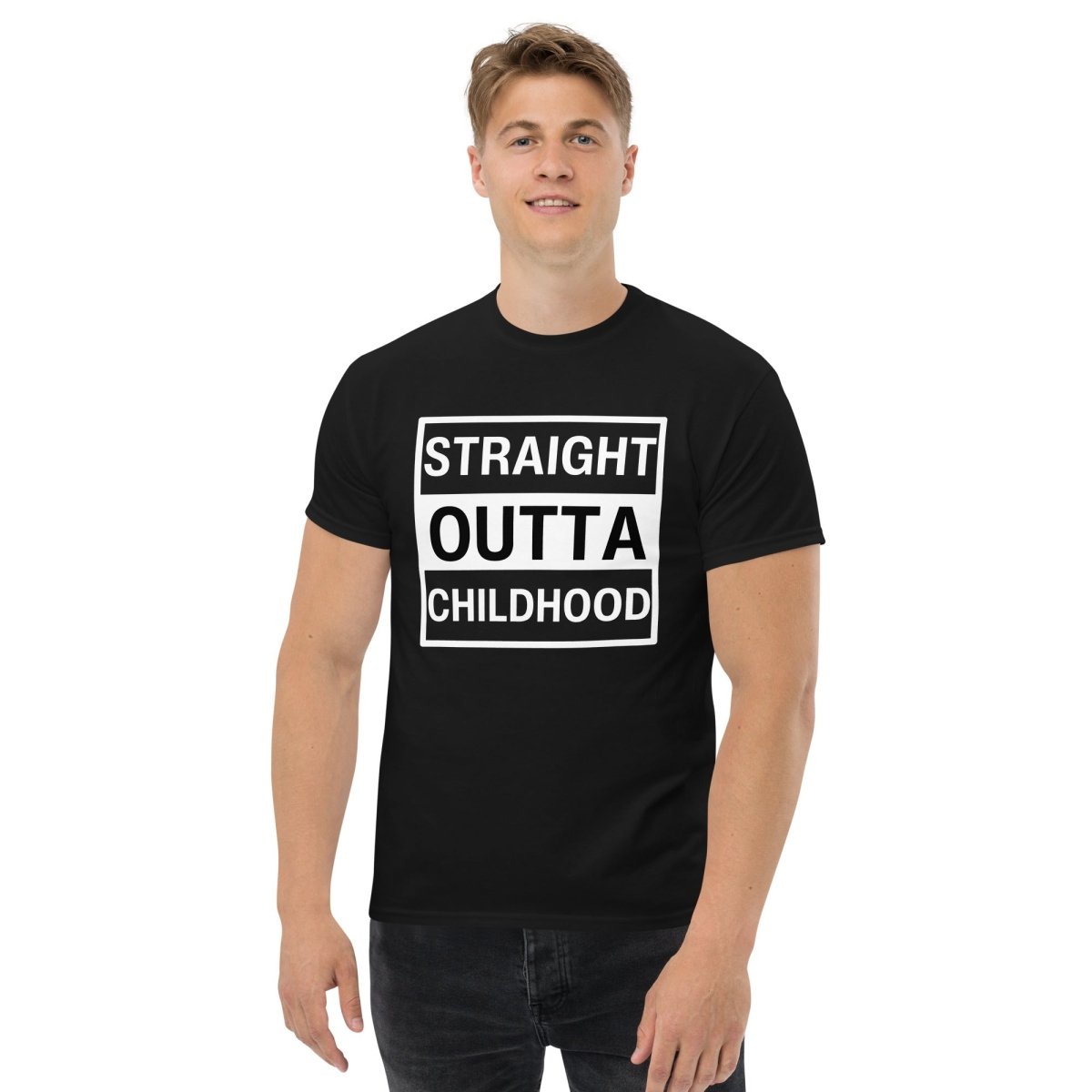 Unique Personalized Straight Outta Adulthood Classic Tee Customized Gifts for Men by Groovy Guy