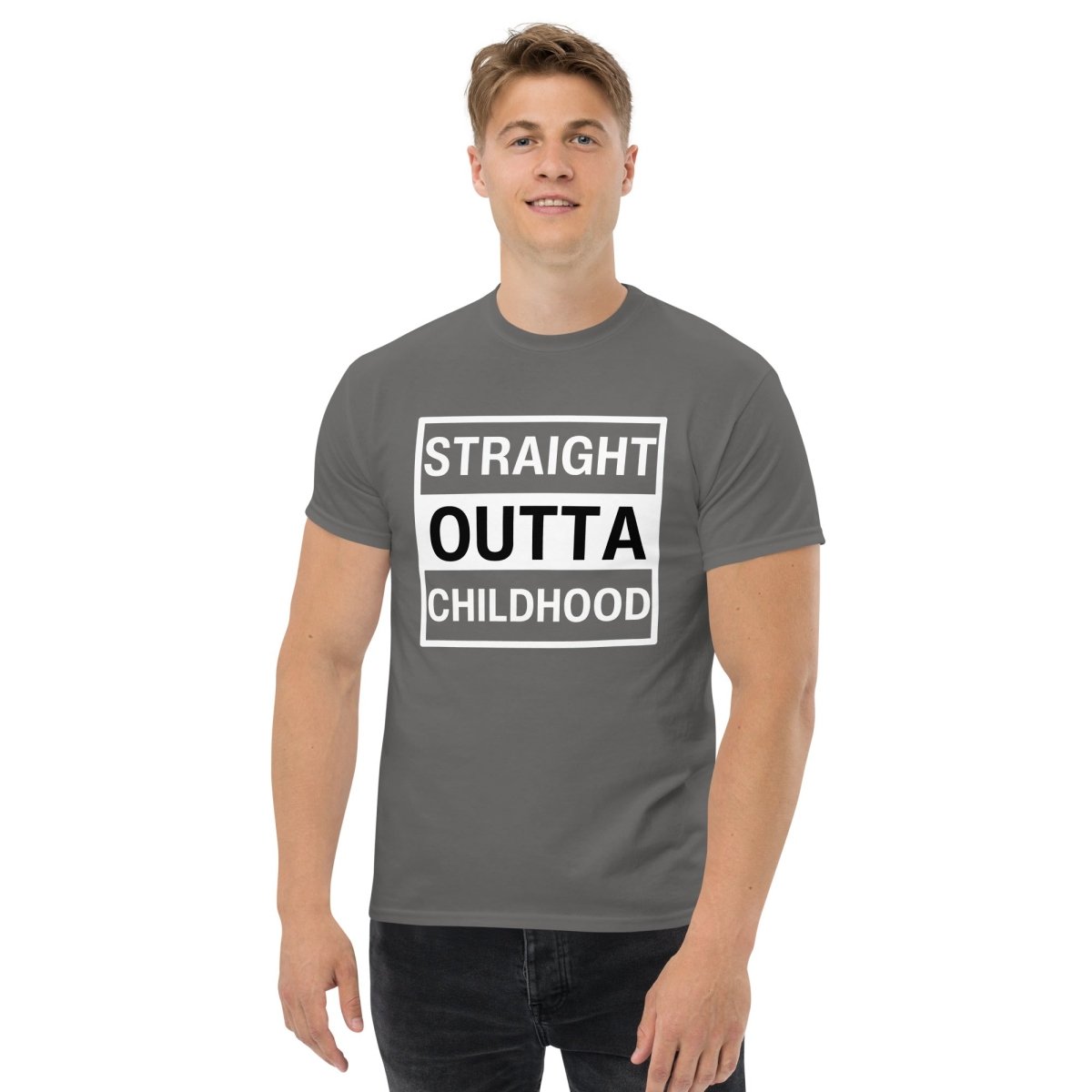 Unique Personalized Straight Outta Adulthood Classic Tee Customized Gifts for Men by Groovy Guy