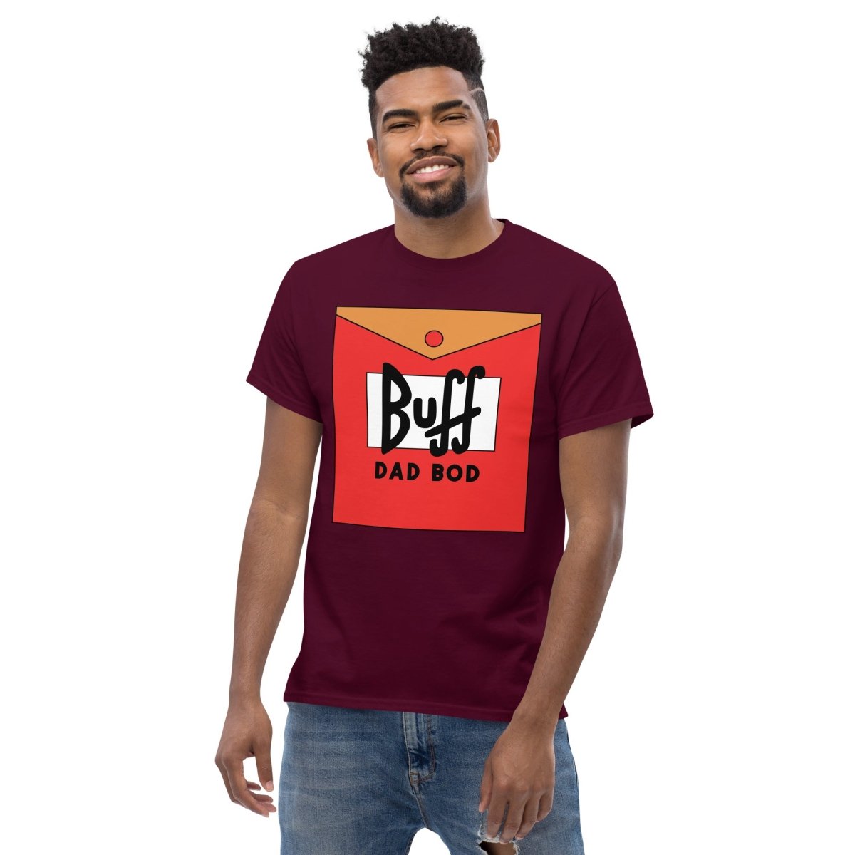 Unique Personalized Dad's Buff Dad Bod Tshirt Customized Gifts for Men by Groovy Guy