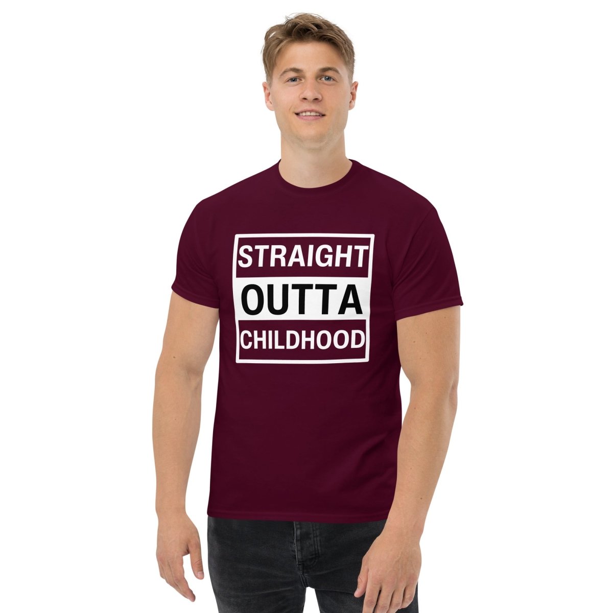 Unique Personalized Straight Outta Adulthood Classic Tee Customized Gifts for Men by Groovy Guy
