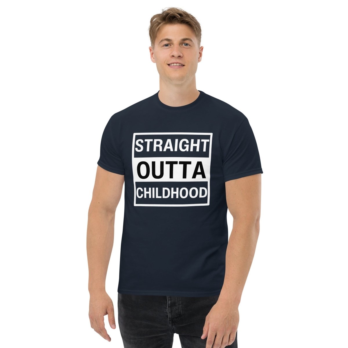 Unique Personalized Straight Outta Adulthood Classic Tee Customized Gifts for Men by Groovy Guy