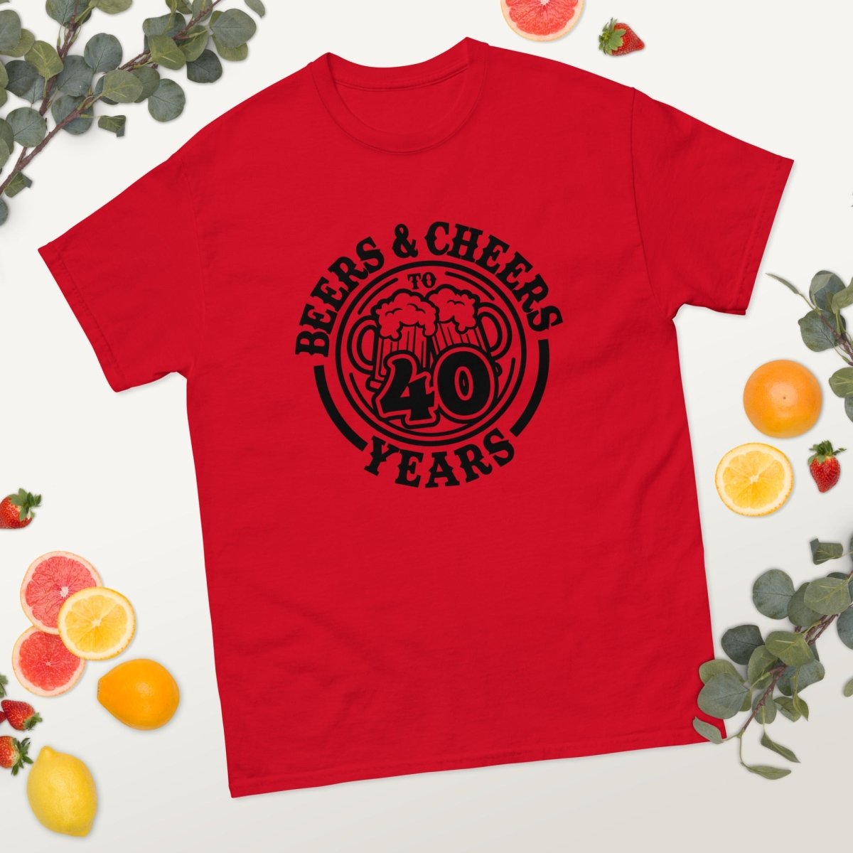 Unique Personalized Cheers to 40 Years Shirt Customized Gifts for Men by Groovy Guy