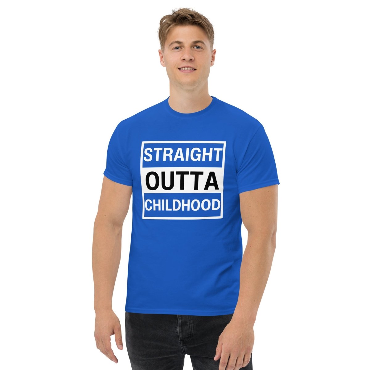Unique Personalized Straight Outta Adulthood Classic Tee Customized Gifts for Men by Groovy Guy