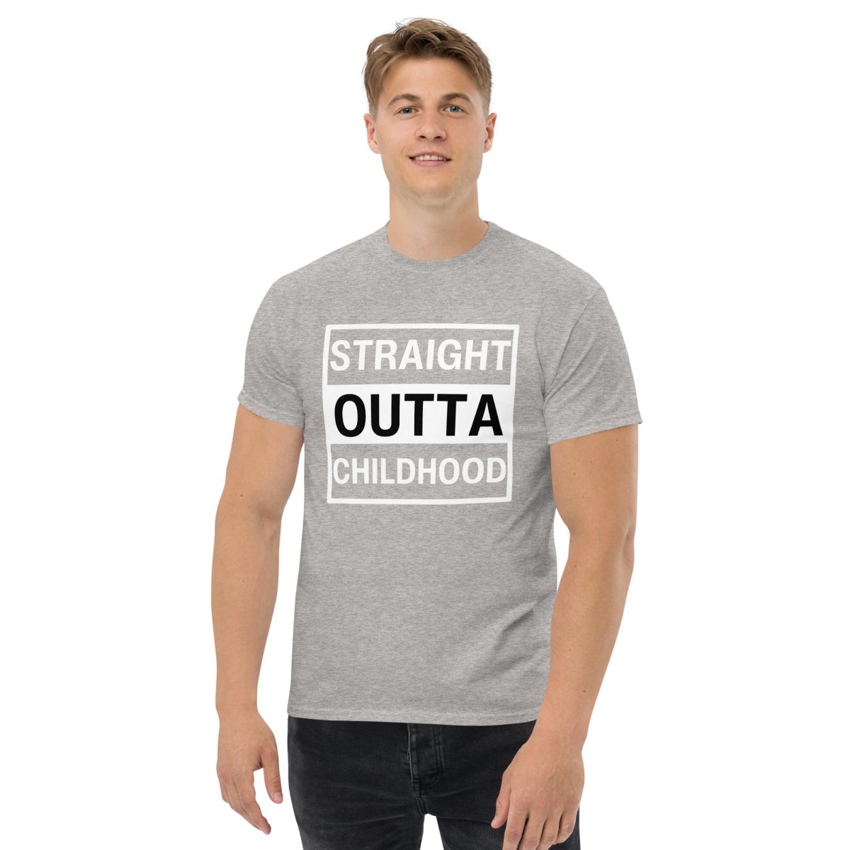 Unique Personalized Straight Outta Adulthood Classic Tee Customized Gifts for Men by Groovy Guy