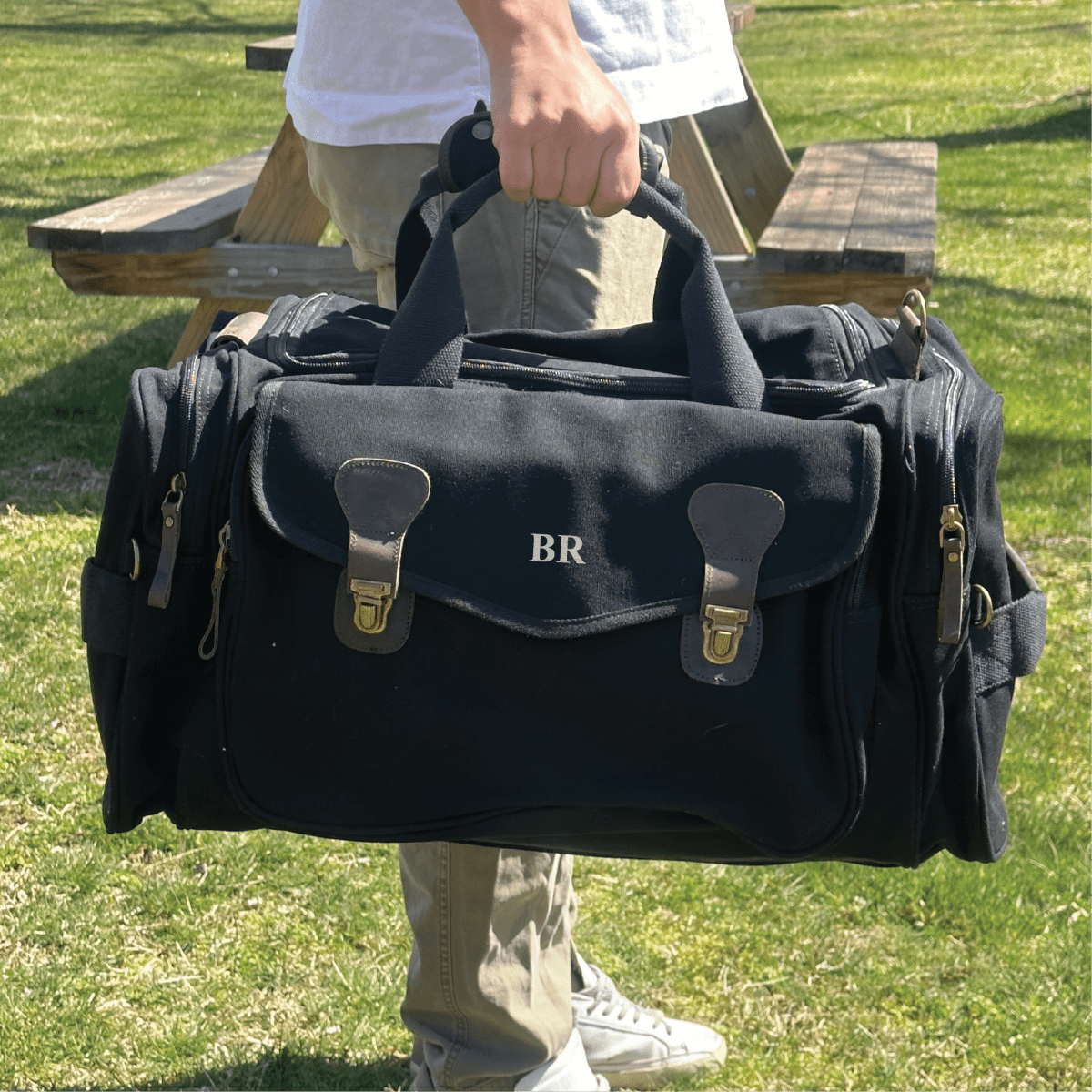 Unique Personalized Sentimental Personalized Duffle Bag Customized Fathers Day Gifts for Men by Groovy Guy