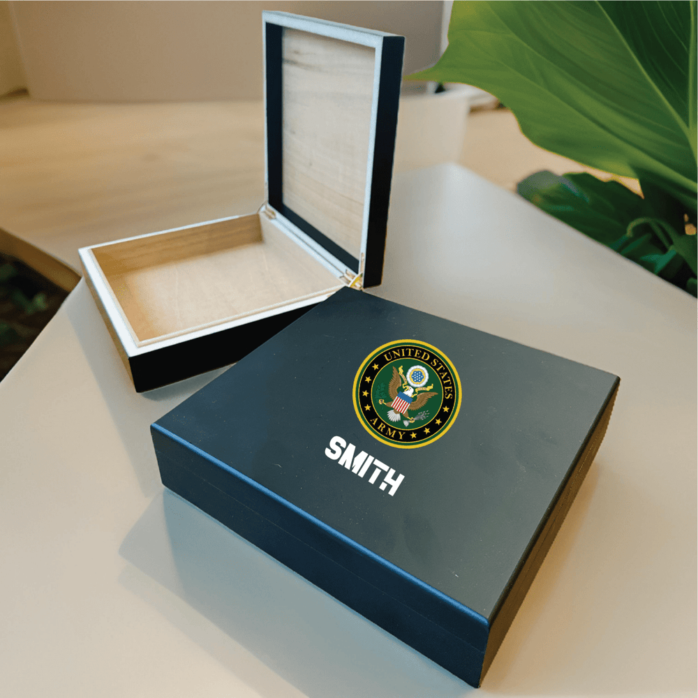Personalized Military Keepsake Box - Groovy Guy Gifts