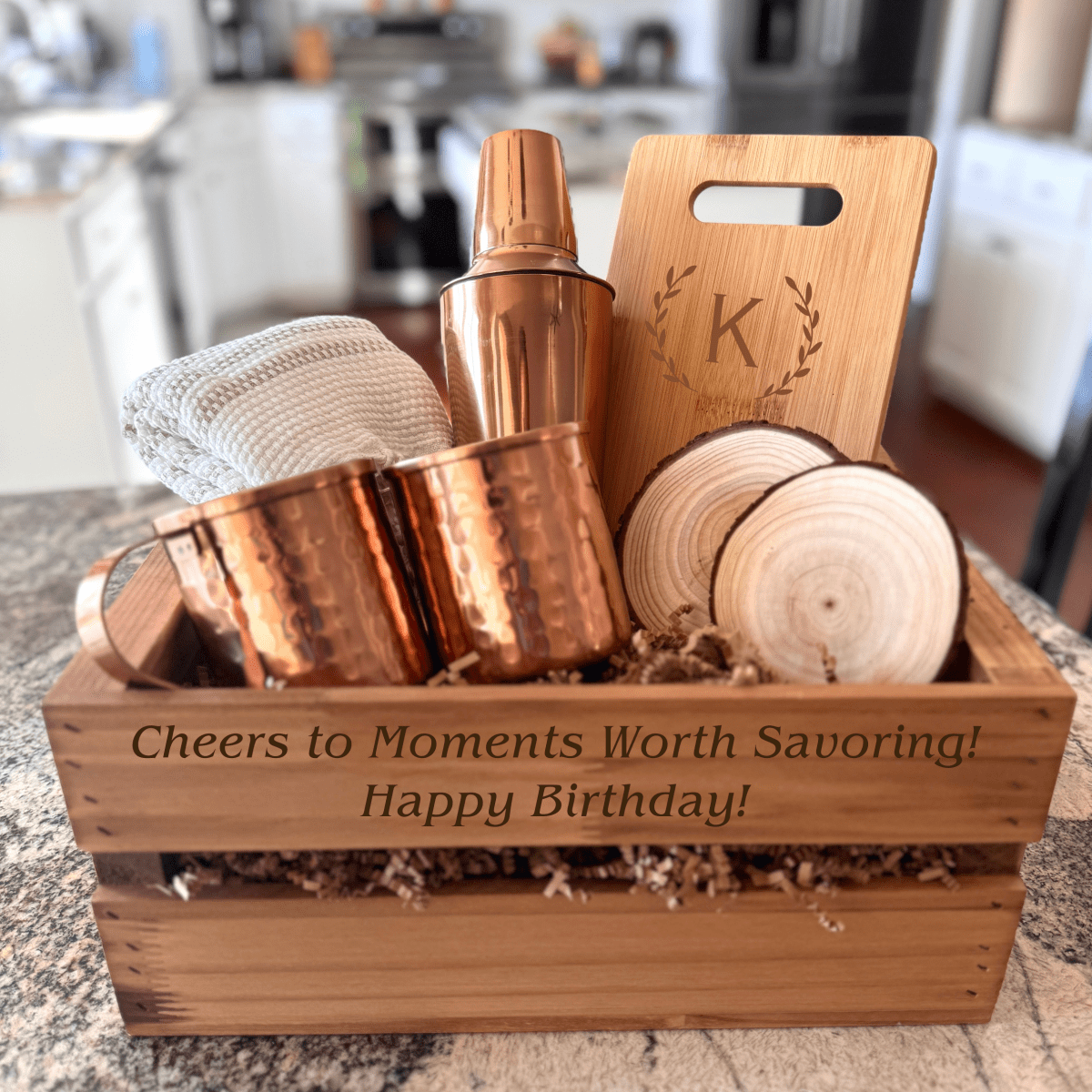 Unique Personalized Copper Bliss Mule Set Customized Gift set for Her Gifts for Men by Groovy Guy