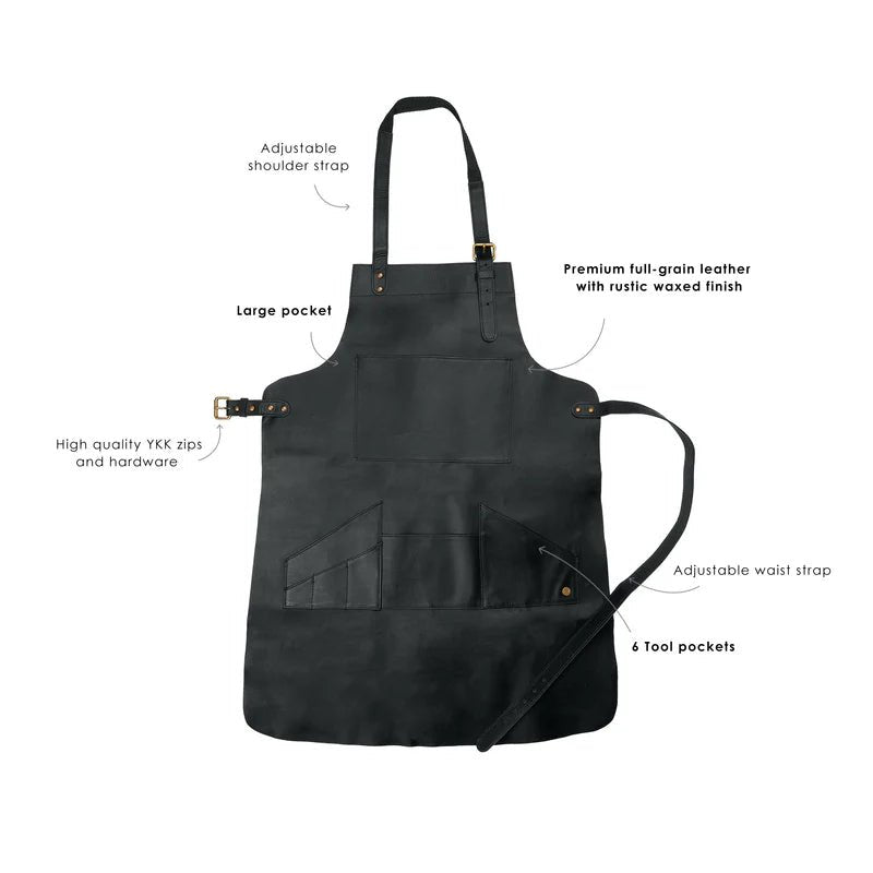 Unique Personalized Artisan Leather Work Apron Customized Apron Gifts for Men by Groovy Guy