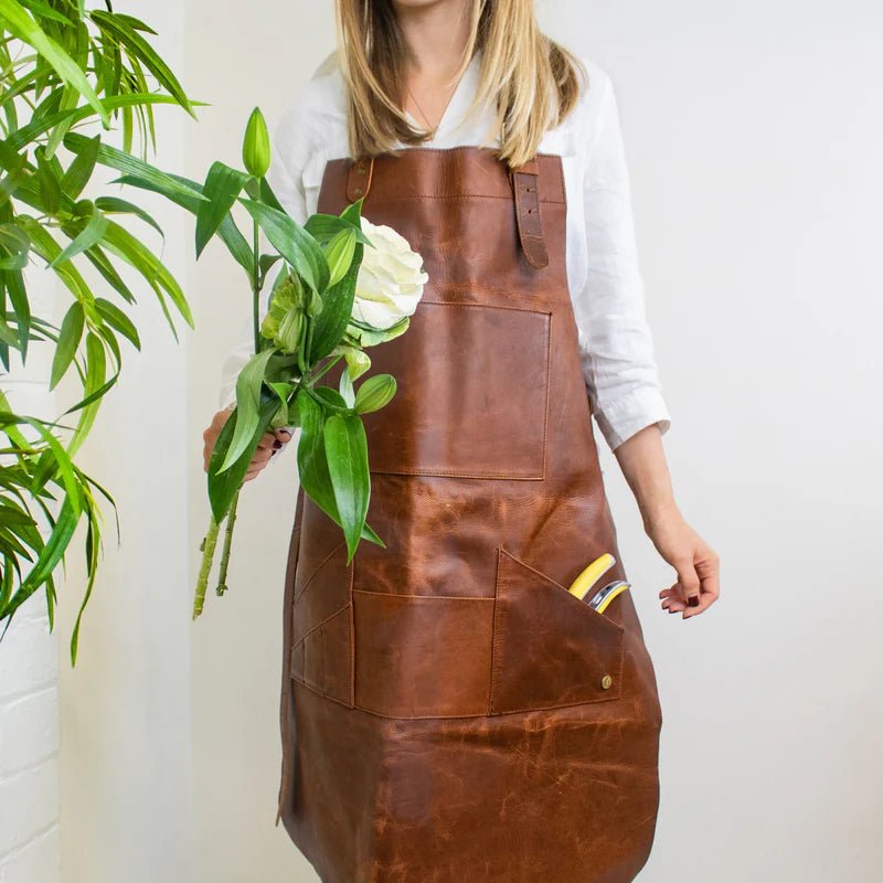 Unique Personalized Artisan Leather Work Apron Customized Apron Gifts for Men by Groovy Guy