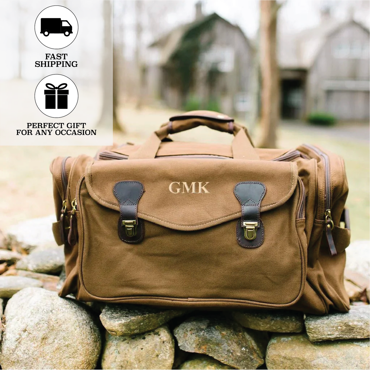 Voyager Personalized Canvas Duffle Bag