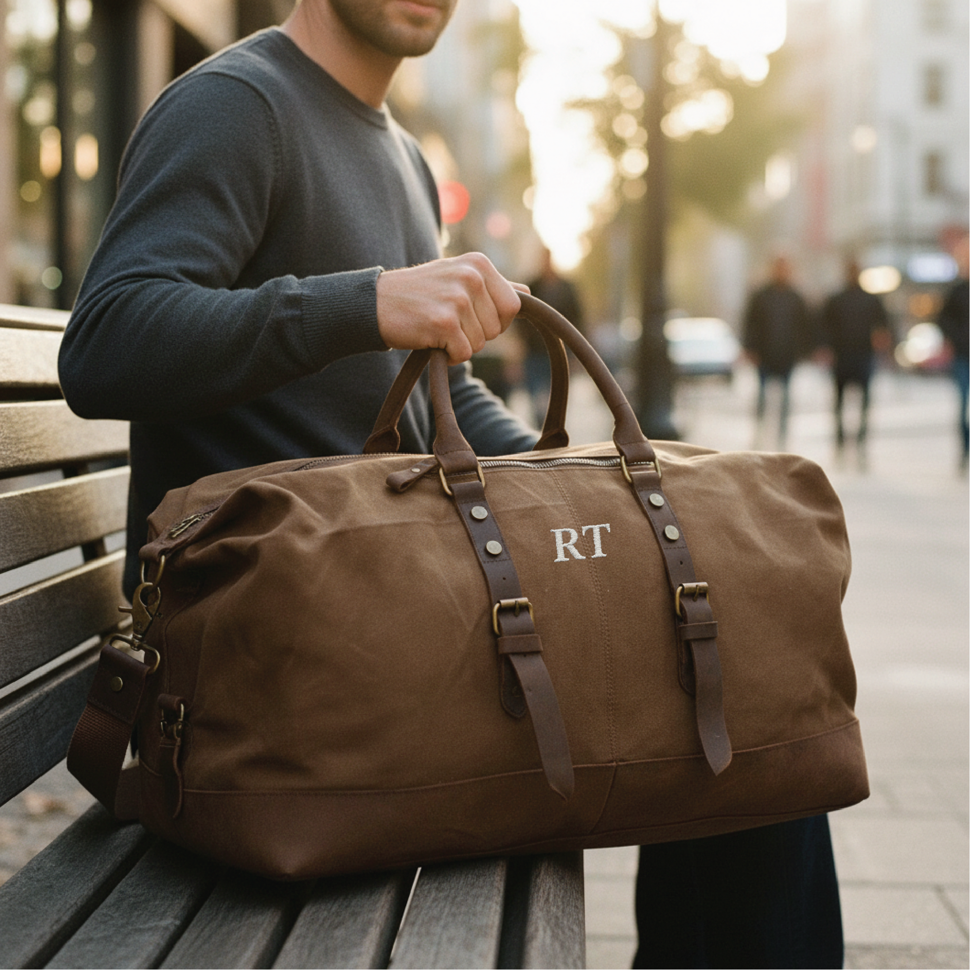 Workhorse Personalized Weekender Bag Green / Ivory