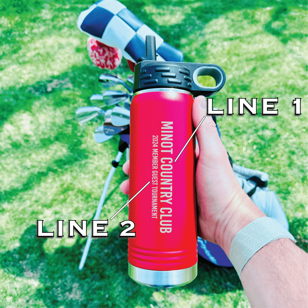 Unique Personalized Golf Tournament Water Bottle Customized Golf Water Bottles Gifts for Men by Groovy Guy