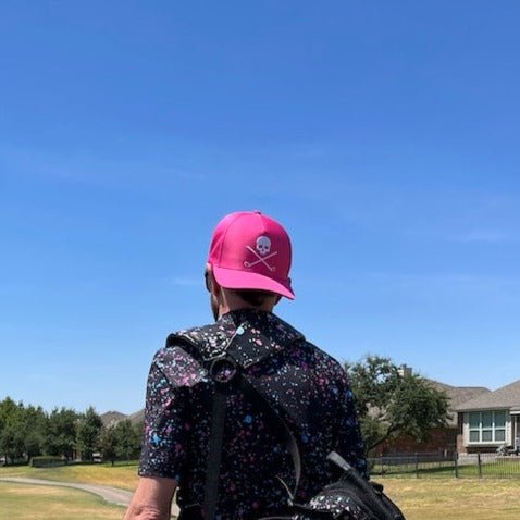 Unique Personalized Pink Skull Golf Hat Customized Gifts for Men by Groovy Guy