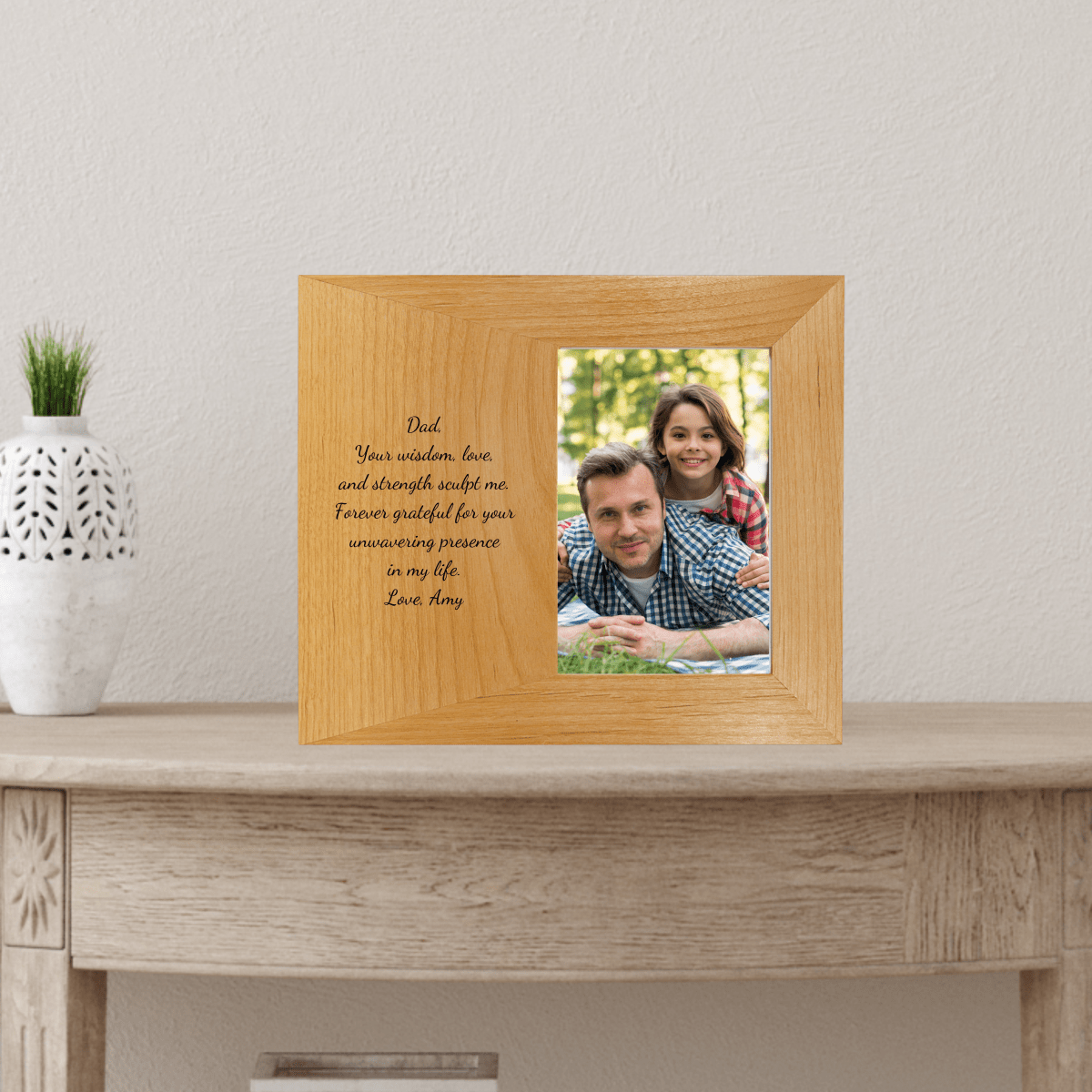 Unique Personalized Father's Love Custom Photo Frame Customized Picture Frame Gifts for Men by Groovy Guy
