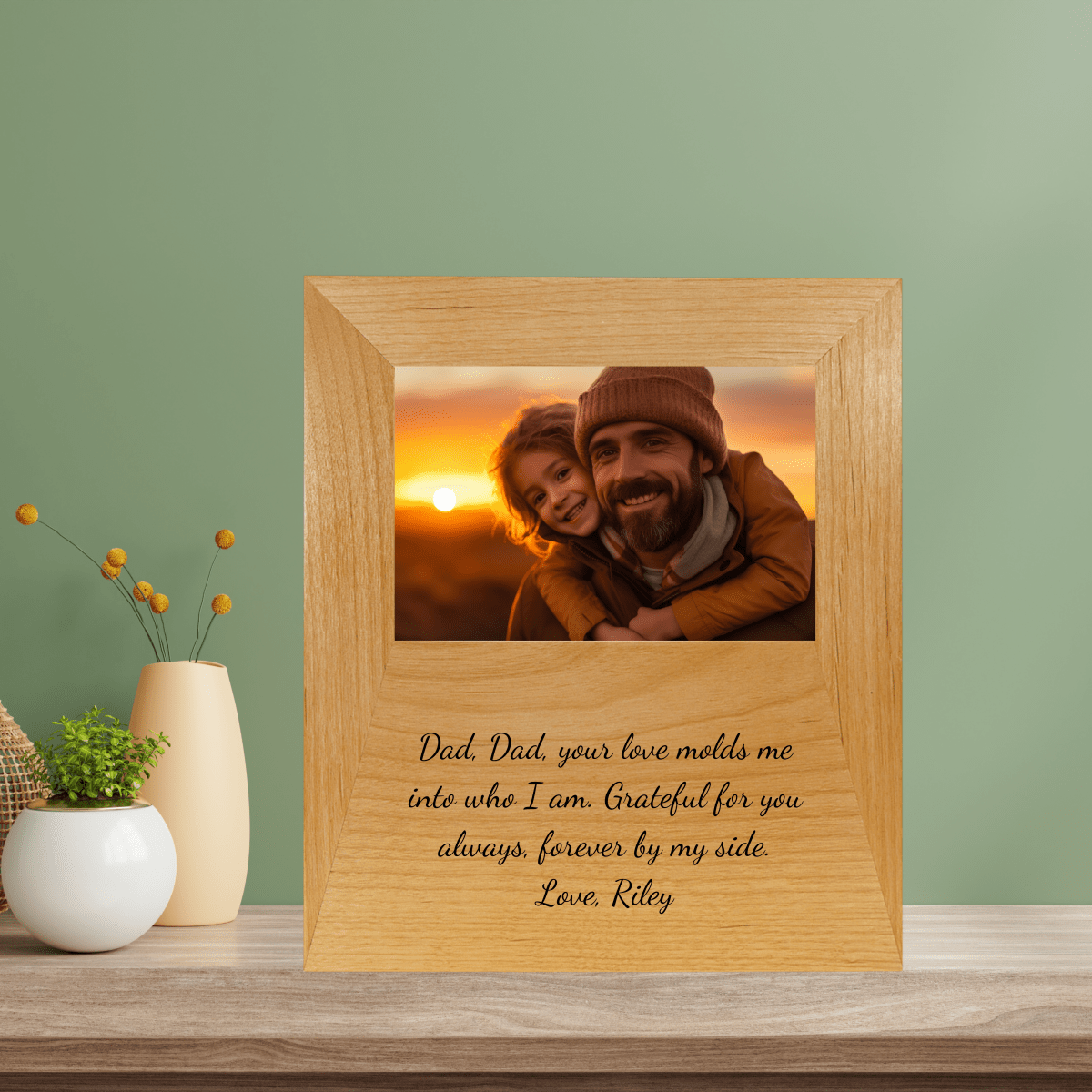 Unique Personalized Father's Love Custom Photo Frame Customized Picture Frame Gifts for Men by Groovy Guy