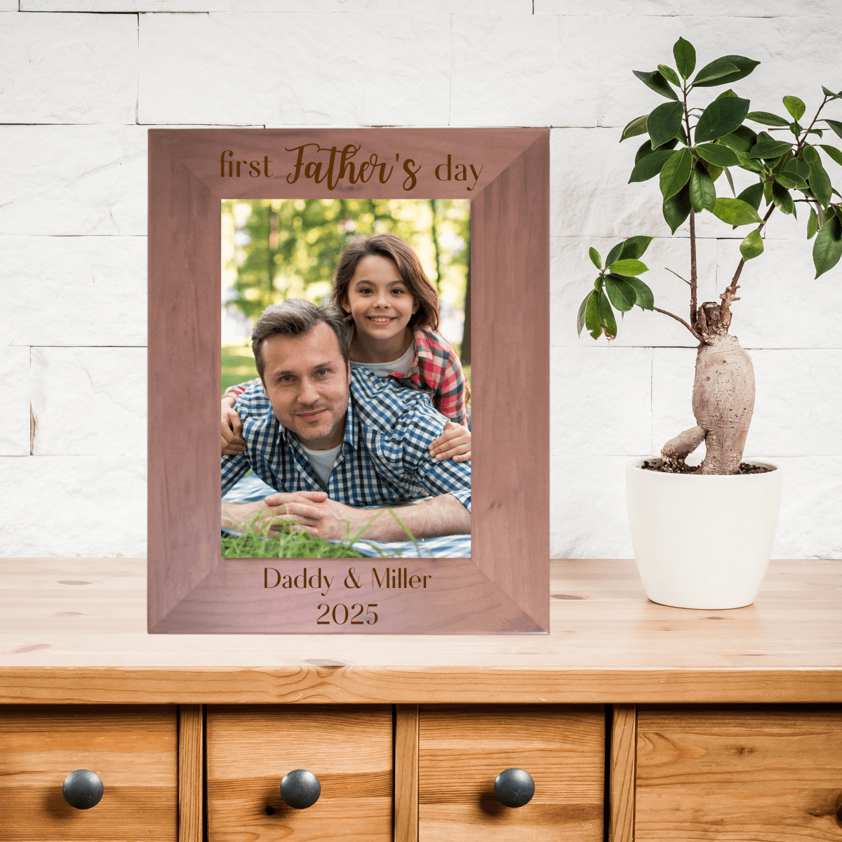 Unique Personalized First Father's Day Picture Frame Customized Picture Frame Gifts for Men by Groovy Guy