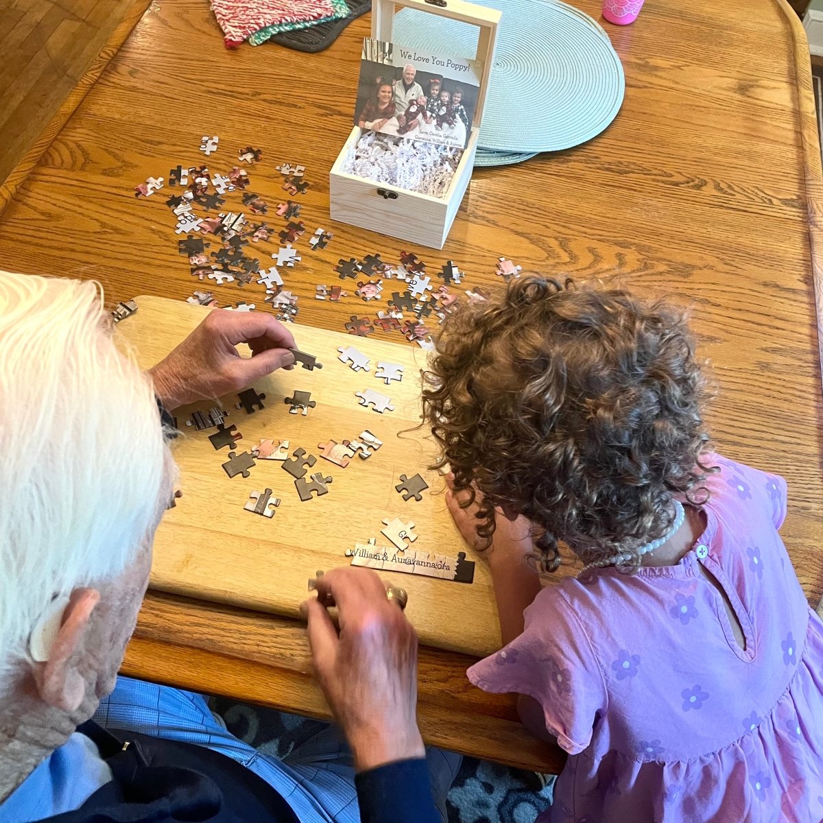 Unique Personalized Pieces of Love Puzzle Customized Fathers Day Gifts for Men by Groovy Guy